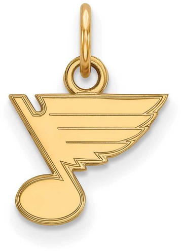 Image of Gold Plated Sterling Silver NHL St. Louis Blues X-Small Pendant by LogoArt