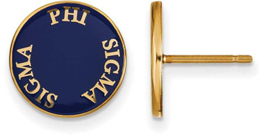 Image of Gold Plated Sterling Silver Phi Sigma Sigma Post Earrings by LogoArt GP019PSS