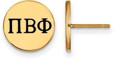 Image of Gold Plated Sterling Silver Pi Beta Phi Enamel Post Earrings by LogoArt GP033PBP