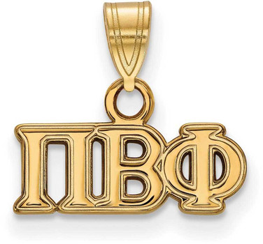 Image of Gold Plated Sterling Silver Pi Beta Phi Small Pendant by LogoArt (GP002PBP)