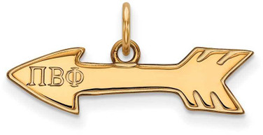 Image of Gold Plated Sterling Silver Pi Beta Phi X-Small Pendant by LogoArt (GP034PBP)