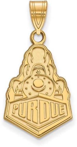 Image of Gold Plated Sterling Silver Purdue Large Pendant by LogoArt (GP039PU)