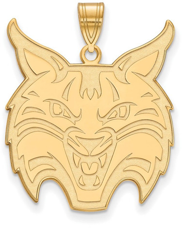 Gold Plated Sterling Silver Quinnipiac University XL Pendant by LogoArt
