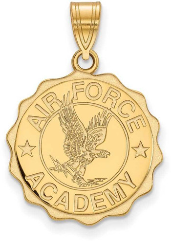 Image of Gold Plated Sterling Silver United States Air Force Academy Pendant LogoArt