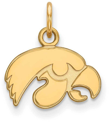 Image of Gold Plated Sterling Silver University of Iowa X-Small Pendant LogoArt GP001UIA