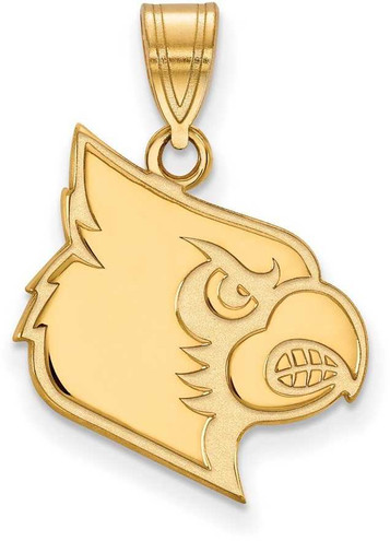 Image of Gold Plated Sterling Silver University of Louisville Lg Pendant LogoArt GP042UL