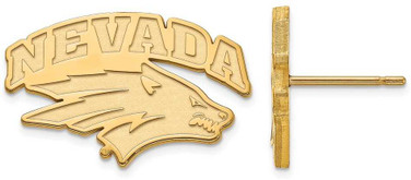 Image of Gold Plated Sterling Silver University of Nevada Small Post Earrings by LogoArt