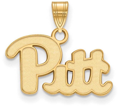 Image of Gold Plated Sterling Silver University of Pittsburgh Sm Pendant LogoArt GP002UPI
