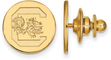 Image of Gold Plated Sterling Silver University of South Carolina Lapel Pin LogoArt GP011