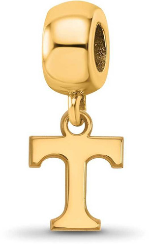 Image of Gold Plated Sterling Silver University of Tennessee X-Small Bead Charm LogoArt