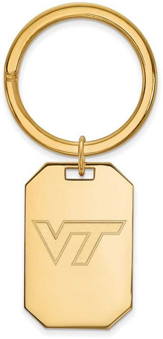 Image of Gold Plated Sterling Silver Virginia Tech Key Chain by LogoArt Image of Gold Plated Sterling Silver Virginia Tech Key Chain by LogoArt