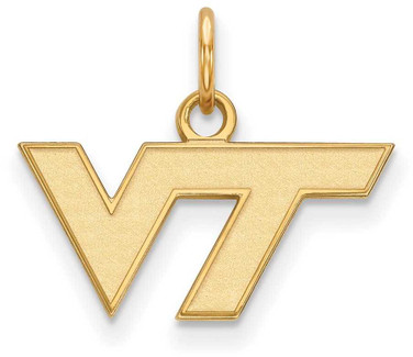 Image of Gold Plated Sterling Silver Virginia Tech X-Small Pendant by LogoArt