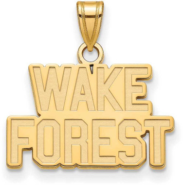 Image of Gold Plated Sterling Silver Wake Forest University Sm Pendant LogoArt GP042WFU