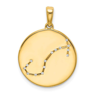 Image of Gold-plated Sterling Silver & CZ Scorpio Zodiac Pendant