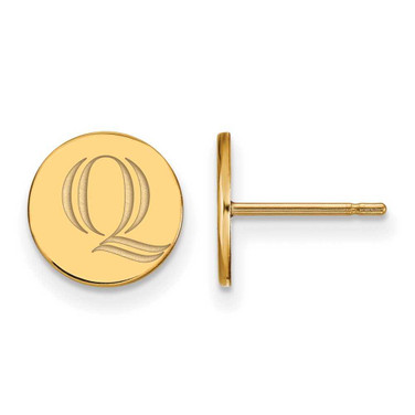 Image of Gold-plated Sterling Silver LogoArt Quinnipiac University XS Stud Earrings