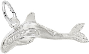 Graceful Whale Charm (Choose Metal) by Rembrandt