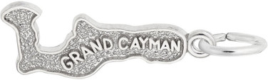 Grand Cayman Map Charm (Choose Metal) by Rembrandt