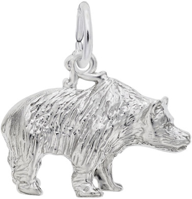 Grizzly Bear Charm (Choose Metal) by Rembrandt