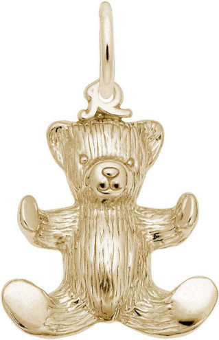 Image of Hugging Teddy Bear Charm (Choose Metal) by Rembrandt