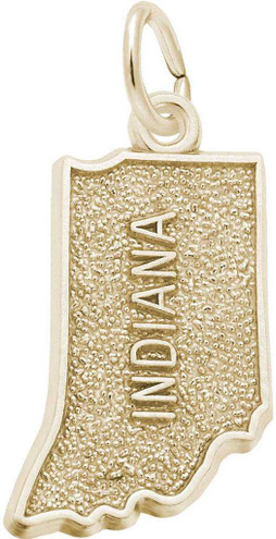 Image of Indiana Map Charm (Choose Metal) by Rembrandt