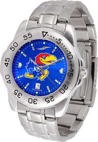 Image of Kansas Jayhawk Sport Steel AnoChrome Mens Watch