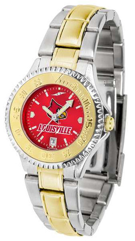 Image of Louisville Cardinals Competitor Ladies Two Tone AnoChrome Watch