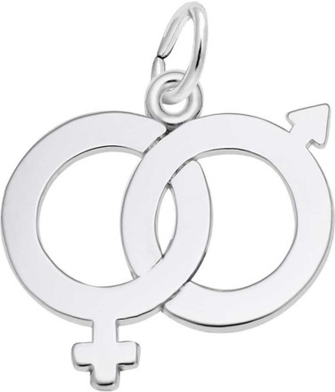 Image of Male & Female Symbol Charm (Choose Metal) by Rembrandt