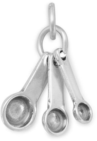 Measuring Spoons Charm 925 Sterling Silver