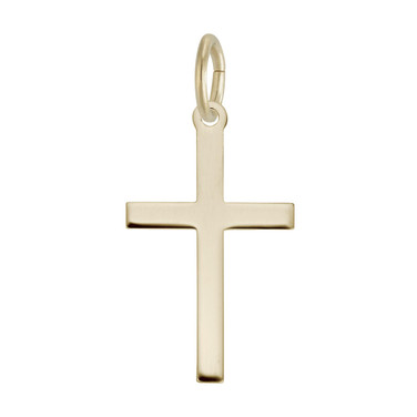 Image of Medium Plain Cross Charm (Choose Metal) by Rembrandt
