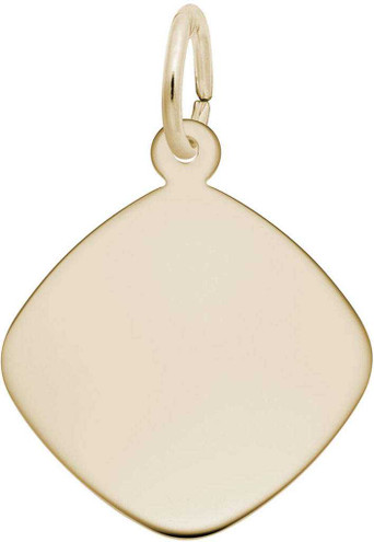 Image of Medium Rounded Diamond Charm (Choose Metal) by Rembrandt