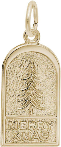 Merry Xmas Tree Charm (Choose Metal) by Rembrandt