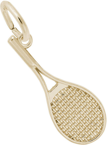 Mid-Plus Size Tennis Racquet Charm (Choose Metal) by Rembrandt