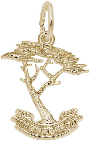 Image of Monterey Cypress Tree Charm (Choose Metal) by Rembrandt
