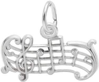 Image of Music Staff Charm (Choose Metal) by Rembrandt