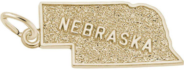 Image of Nebraska Map Charm (Choose Metal) by Rembrandt