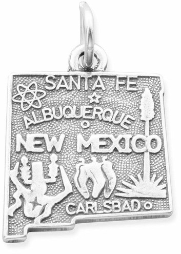 Image of New Mexico State Charm 925 Sterling Silver Image of New Mexico State Charm 925 Sterling Silver