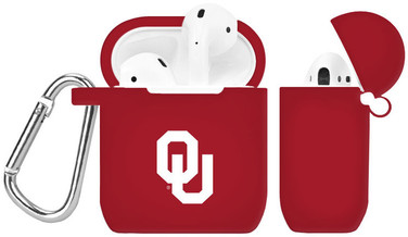 Oklahoma Sooners Silicone Case Cover Compatible with Apple AirPods Battery Case - Crimson Red C-APA1-201