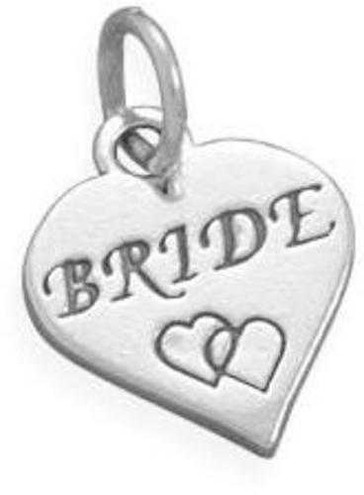 Image of Oxidized Bride Charm 925 Sterling Silver