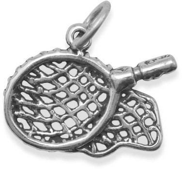 Image of Oxidized Butterfly Net Charm 925 Sterling Silver
