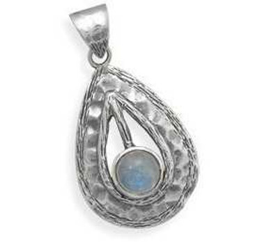 Image of Oxidized Moonstone Pendant 925 Sterling Silver - LIMITED STOCK