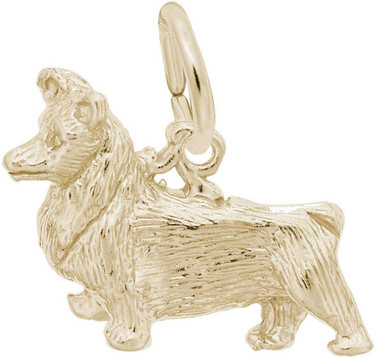 Image of Pembroke Dog Charm (Choose Metal) by Rembrandt