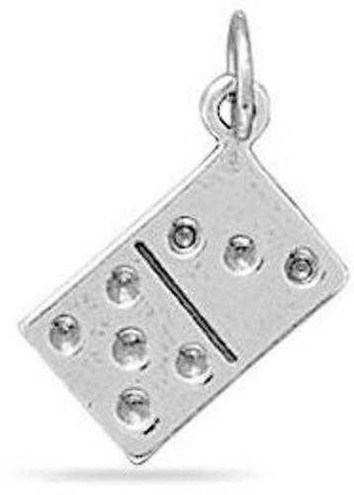 Image of Reversible Domino Charm 925 Sterling Silver