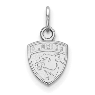 Image of Rhodium-plated Sterling Silver NHL LogoArt Florida Panthers XS Pendant