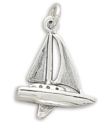 Sailboat Charm 925 Sterling Silver