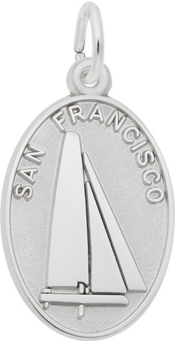 San Francisco Catamaran Disc Charm (Choose Metal) by Rembrandt