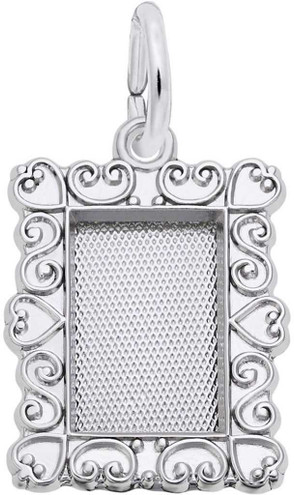 Image of Scroll Frame Charm (Choose Metal) by Rembrandt