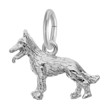 Image of Small German Shepherd Dog Charm (Choose Metal) by Rembrandt