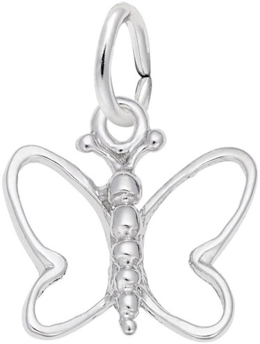 Small Open Wings Butterfly Charm (Choose Metal) by Rembrandt