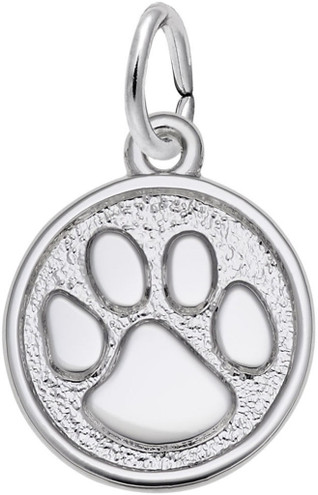 Small Paw Print Charm (Choose Metal) by Rembrandt