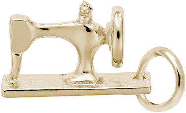 Image of Small Sewing Machine Charm (Choose Metal) by Rembrandt